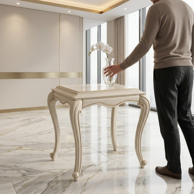 Klassieke houten bijzettafel tafel woonkamer barok