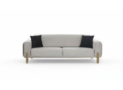 Luxe bankstel 3-zitsbank bankstellen banken Gestoffeerde bank stof Modern wit Driezitter