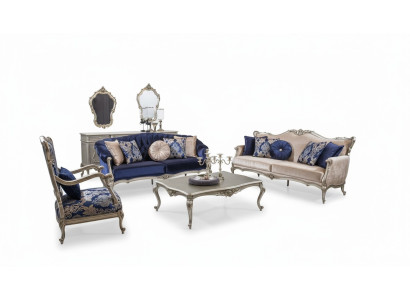 Compleet set bankstel 3+2+1 zits banken salontafel designbank 4-delig