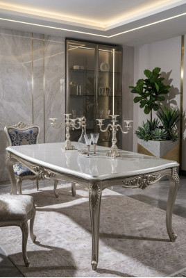 Tafel Luxe eettafel Eetkamer Houten tafel Tafels Art deco meubels