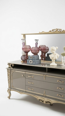 Dressoir met spiegel Woonkamer Design Nieuw Meubels Console Dressoir Hout