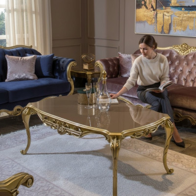 Gouden salontafel bijzettafel koffietafel ontwerptafel woonkamer