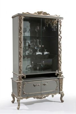 Vitrine glas houten kast vitrine woonkamer meubels dressoir kasten