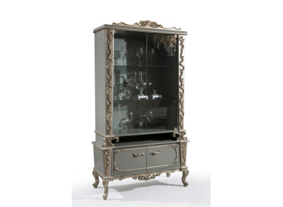 Vitrine glas houten kast vitrine woonkamer meubels dressoir kasten