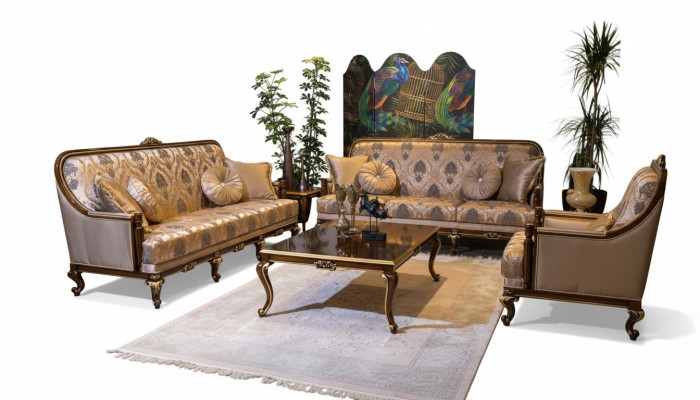 Compleet set bankstel 3+3+1-zits salontafel Designer bankstellen Bankstel 4-delig