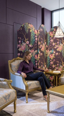 Fauteuil éénzitter luxe 1-zits gestoffeerde zit Designer textiel zetel stof art deco