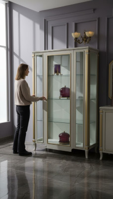 Kasten Hout Vitrines Glas Massief hout Vitrine Woonkamer meubilair Dressoir