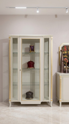 Kasten Hout Vitrines Glas Massief hout Vitrine Woonkamer meubilair Dressoir