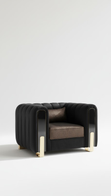 Medusa fauteuil luxe fauteuil van eenzitter stof bekleding meubels banken zwart stof