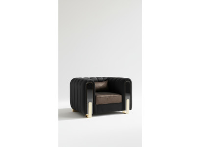 Medusa fauteuil luxe fauteuil van eenzitter stof bekleding meubels banken zwart stof