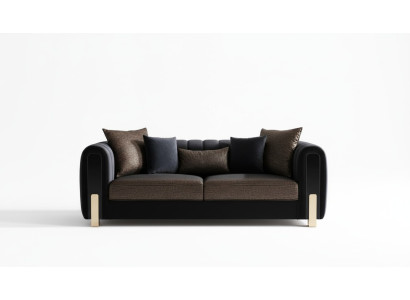 Medusa driezitsbank 3-zitsbank Bankstellen Banken Luxe bekleding Bank Zwart Stof