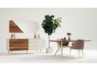 Eetkamer eettafel stoel set groep meubilair tafel luxe tafels meubilair 5-delig.