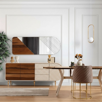 Inrichtingsgroep Luxe Tafel + 2 Stoelen Set 3-delig. Eettafel set Eetkamer