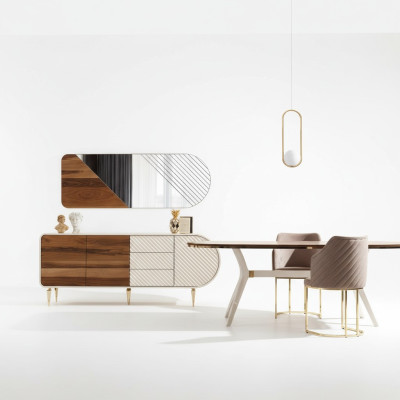 Inrichtingsgroep Luxe Tafel + 2 Stoelen Set 3-delig. Eettafel set Eetkamer