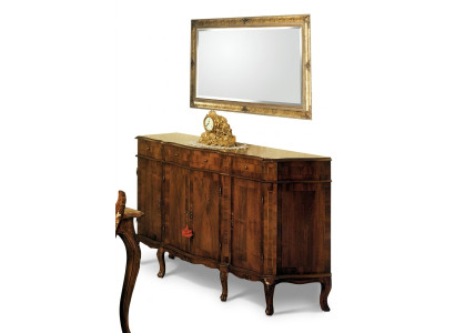 Bruine commode dressoirs massief houten kast meubels ladekast dressoir.