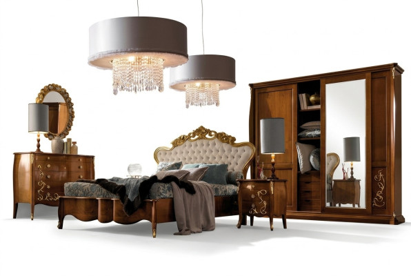 Slaapkamer set Hotel Design Luxe bed Nachtkastje Commode 6-delig