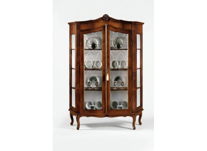 Woonkamer dressoir glazen kast vitrine eetkamer dressoir houten kasten meubels.
