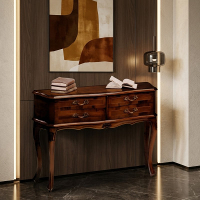 Ladenkast Console Barok Rococo Tafel Laden Hout Ontwerp Bijzettafel Kast
