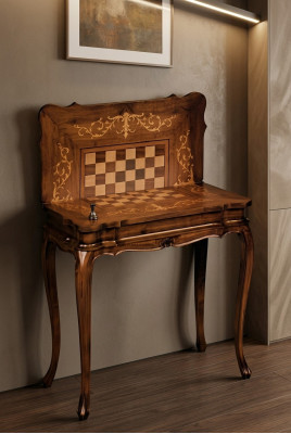 Speeltafel Schaak Schaken Tafel Hout Tafels Het spel Meubelen Antiek Stijl Nieuw