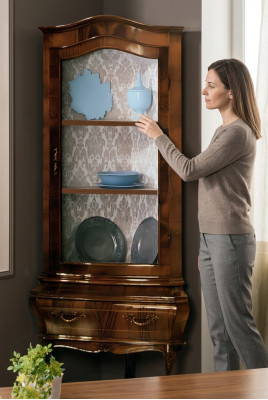 Eck Vitrine Laden vitrine Laden kasten glas designer kast Rococo