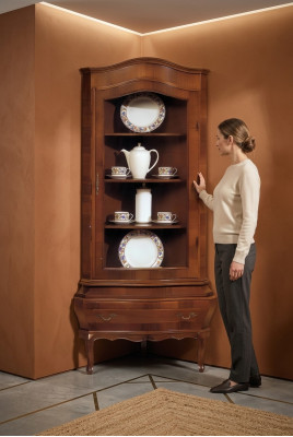Eckvitrine Kast Klassieke vitrinekasten Woonkamer Woonkamer Kasten Dressoir