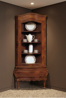 Eckvitrine Kast Klassieke vitrinekasten Woonkamer Woonkamer Kasten Dressoir