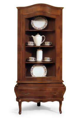 Eckvitrine Kast Klassieke vitrinekasten Woonkamer Woonkamer Kasten Dressoir