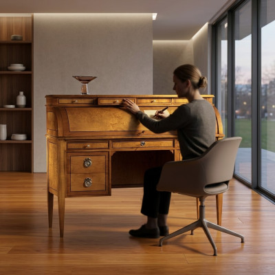 Tafels bureau tafel kantoortafel edel hout barok rococo antiek stijl meubels meubels