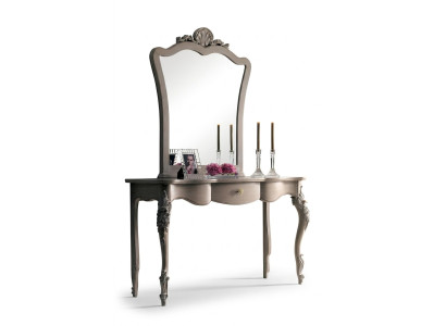 Console + Mirror Designer Console Table Wood Table Console Luxury Set 2 pcs.