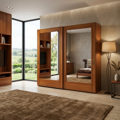 Kledingkast wandkast schuifdeuren kast kasten meubels slaapkamer nieuw