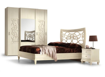 Luxe bed nachtkastje bedden tweepersoons bedframe set met 3 delen slaapkamer