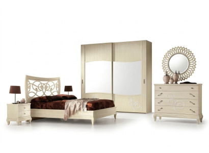 Slaapkamer Bed Nachtkastje Kledingkast Commode Spiegel Groep Nieuw Set 6-delig.