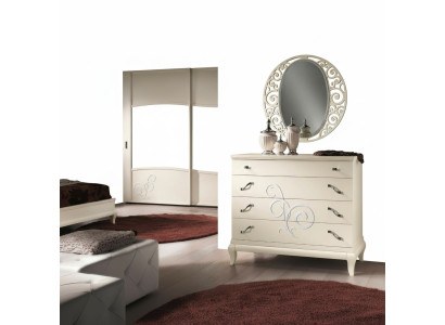 Ladenkast Spiegel Ladenkast Kast Plank Console Meubels Italië Set van 2 delen.