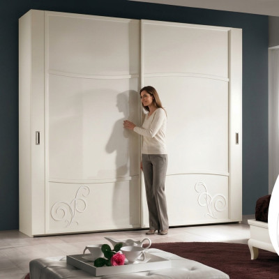 Kast kledingkast met schuifdeuren Slaapkamer Wand Houten Design Kasten