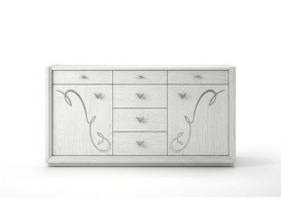 Eetkamer Eettafel Stoel Dressoir Vitrine Eetgroep Tafel Tafels Hout Set 7-delig.