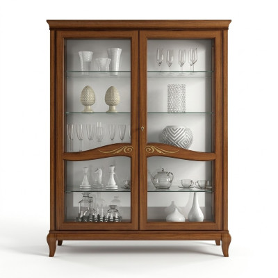 Vitrine Luxe etalage Vitrines Glazen Kast Houten Plank Modern Kasten Nieuw