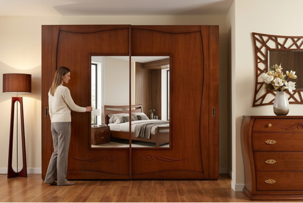 Kledingkast Kasten Kledingkast Luxe zweefdeur ontwerp hout Modern