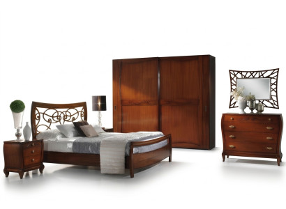 Luxury set slaapkamer bed nachtkastje kledingkast ladekast spiegel nieuw 6-delig