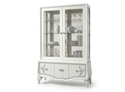 Luxe vitrine glazen kast antieke stijl modern houten vitrines Italiaanse meubels