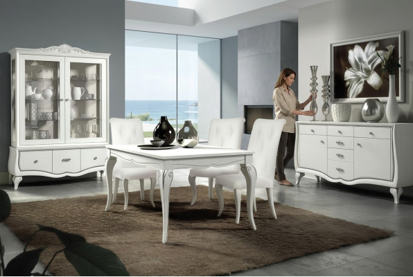 Tafel Hout Tafels Modern Ontwerp Eetkamer Eten Luxe Italië Uitschuifbare eettafel