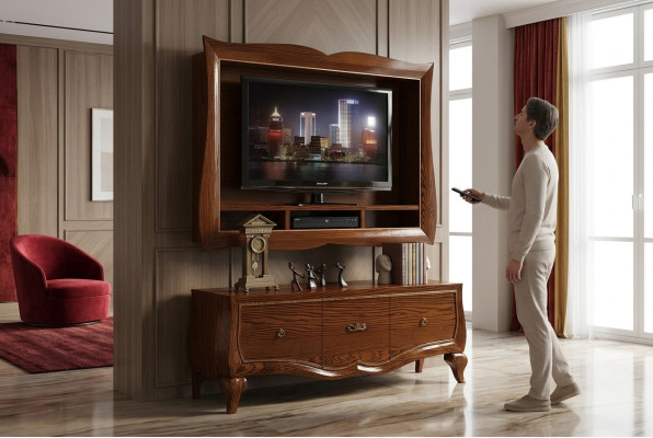 Lowboard tv-kast Sideboard tv-kast hout Klassiek dressoir ontwerp Nieuw.