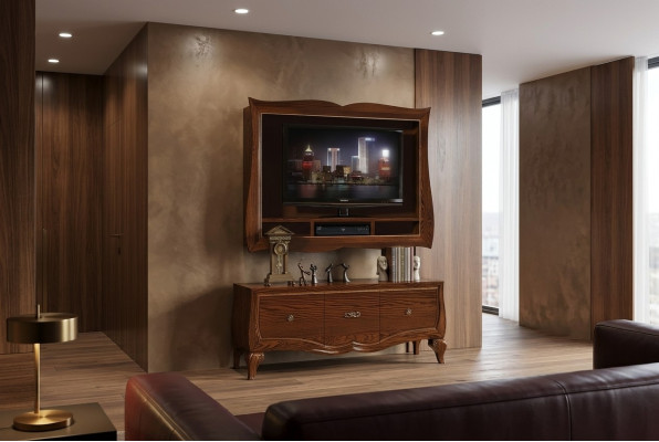 Lowboard tv-kast Sideboard tv-kast hout Klassiek dressoir ontwerp Nieuw.