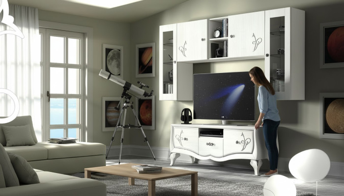 Woonwand tv-kast dressoir kast TV hout lowboard commode designmeubels nieuw