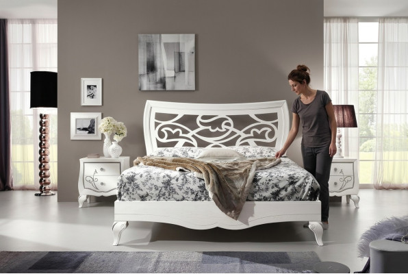 Slaapkamer Bed Nachtkastje Set Groep Bedden Tweepersoons Bedframe 3-delig Nieuw