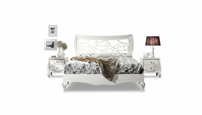 Slaapkamer Bed Nachtkastje Set Groep Bedden Tweepersoons Bedframe 3-delig Nieuw