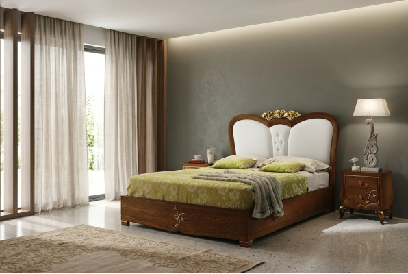 Bed luxe bedden bedframe hout tweepersoons slaapkamer modern met bedfunctie