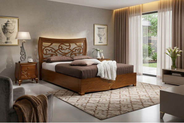 Slaapkamer Bed Nachtkastje Beddengoed Houten Bedframe Luxe Nieuwe Set 3-delig.