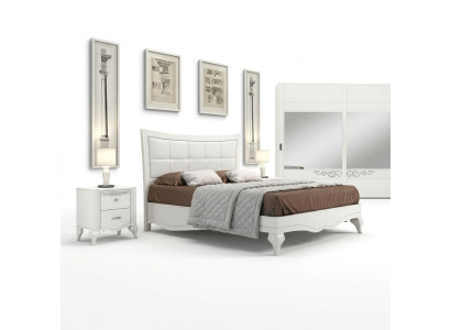Bed dubbel bed bedden gestoffeerd hout designer dubbel bedframe wit bedframes