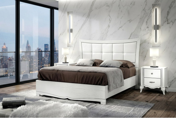 Slaapkamer Bed Nachtkastje Bedden Houten Garnituur Modern Nachtkastjes Set 3-delig.