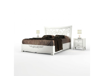 Set 3-delige slaapkamer bed nachtkastje bedden tweepersoonsbed hout groep set nieuw
